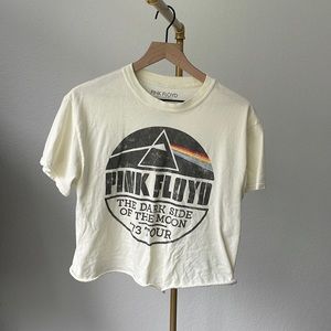 Pink Floyd Vintage Wash Concert Crop Top Tee Small